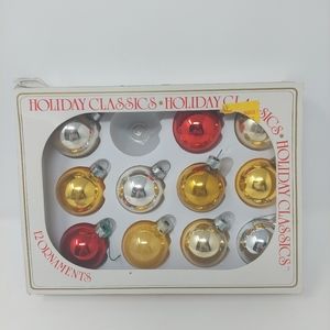 Vintage Bradford Novelty Co Holiday Classics Mercury Glass Ornaments Lot Of 11